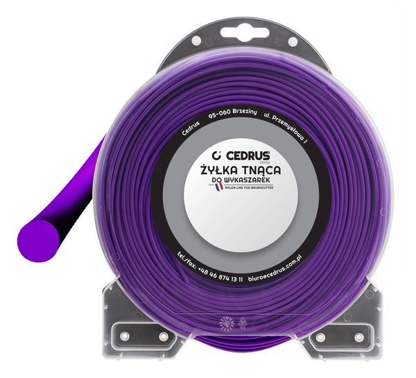 Żyłka tnąca 3.0/55m okrągła fiolet