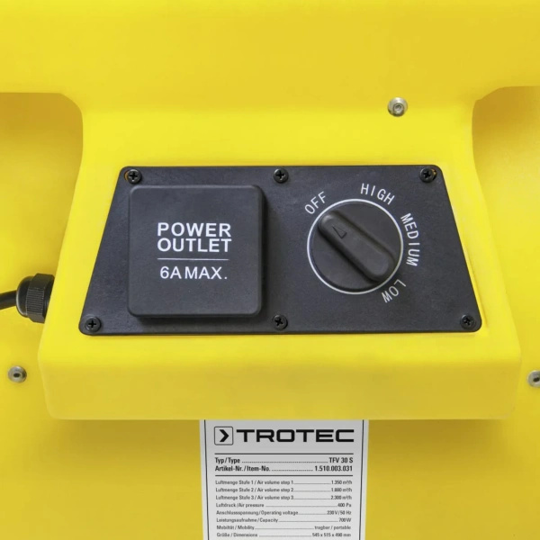 Wentylator turbinowy TROTEC TFV 30 S
