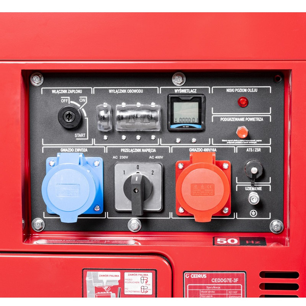 Agregat prądotwórczy Cedrus CEDDG7E-3F 7.1 kW KD195FC Diesel + olej + dostawa gratis!