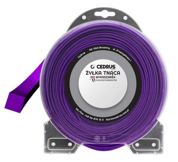 Żyłka tnąca 3.0/44m kwadrat fiolet