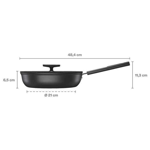 Patelnia szefa kuchni 26 cm (2,8 l) z powłoką nieprzywierającą i z pokrywką (d. 1052231)  Hard Face