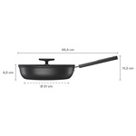 Patelnia szefa kuchni 26 cm (2,8 l) z powłoką nieprzywierającą i z pokrywką (d. 1052231)  Hard Face