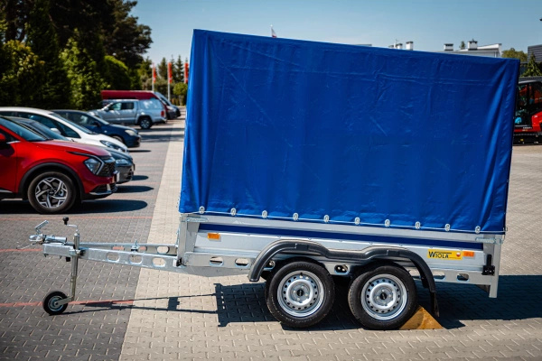 Przyczepa samochodowa z plandeką WIOLA KRAKUS PLUS 1320 mm / 2520 mm DMC 750kg