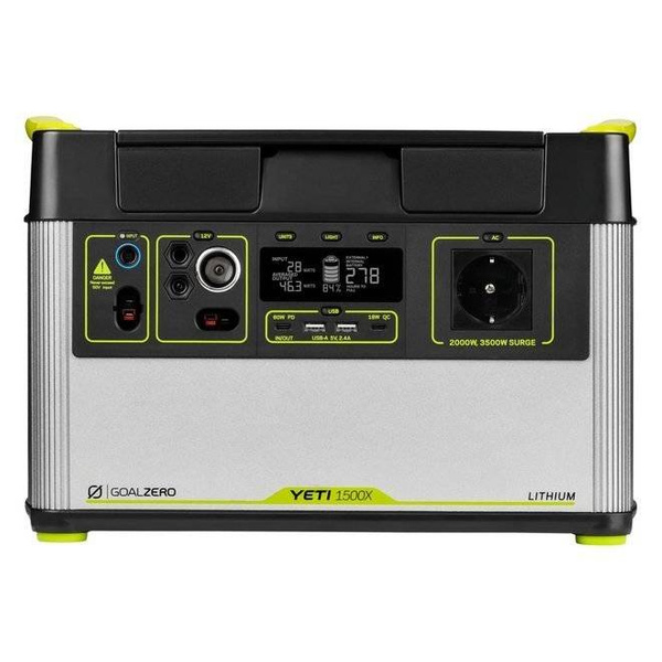 Goal Zero Yeti 1500 X (230V) Całkowicie bezwonna, maksymalnie cicha oraz bardzo mobilna stacja zasilania o bardzo dużej pojemności.