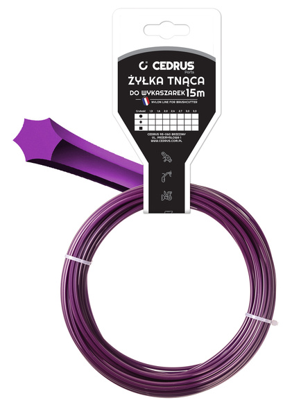 Żyłka tnąca 3.0/15m k gwiazdka fiolet