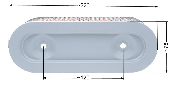 Filtr powietrza B&S owalny  7-11 HP poziomy wał dolnozaworowy