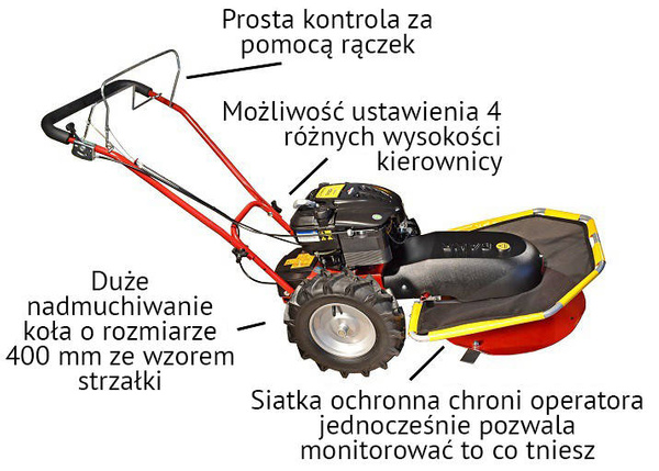 Kosiarka rotacyjna bębnowa do wysokiej trawy Dakr Tekton Loncin + dostawa gratis!