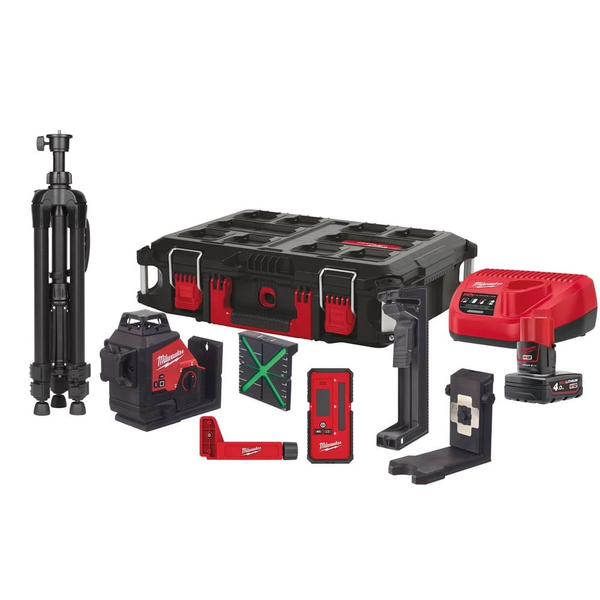 Laser płaszczyznowy MILWAUKEE M12 3PLKIT-401P
