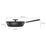 Patelnia szefa kuchni 24 cm (2,2 l) z powłoką nieprzywierającą i z pokrywką (d. 1052230)  Hard Face