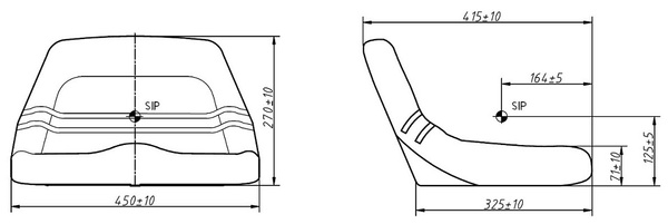 Siedzenie operatora 335x485x330 mm