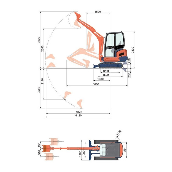 Minikoparka KUBOTA  KX019-4